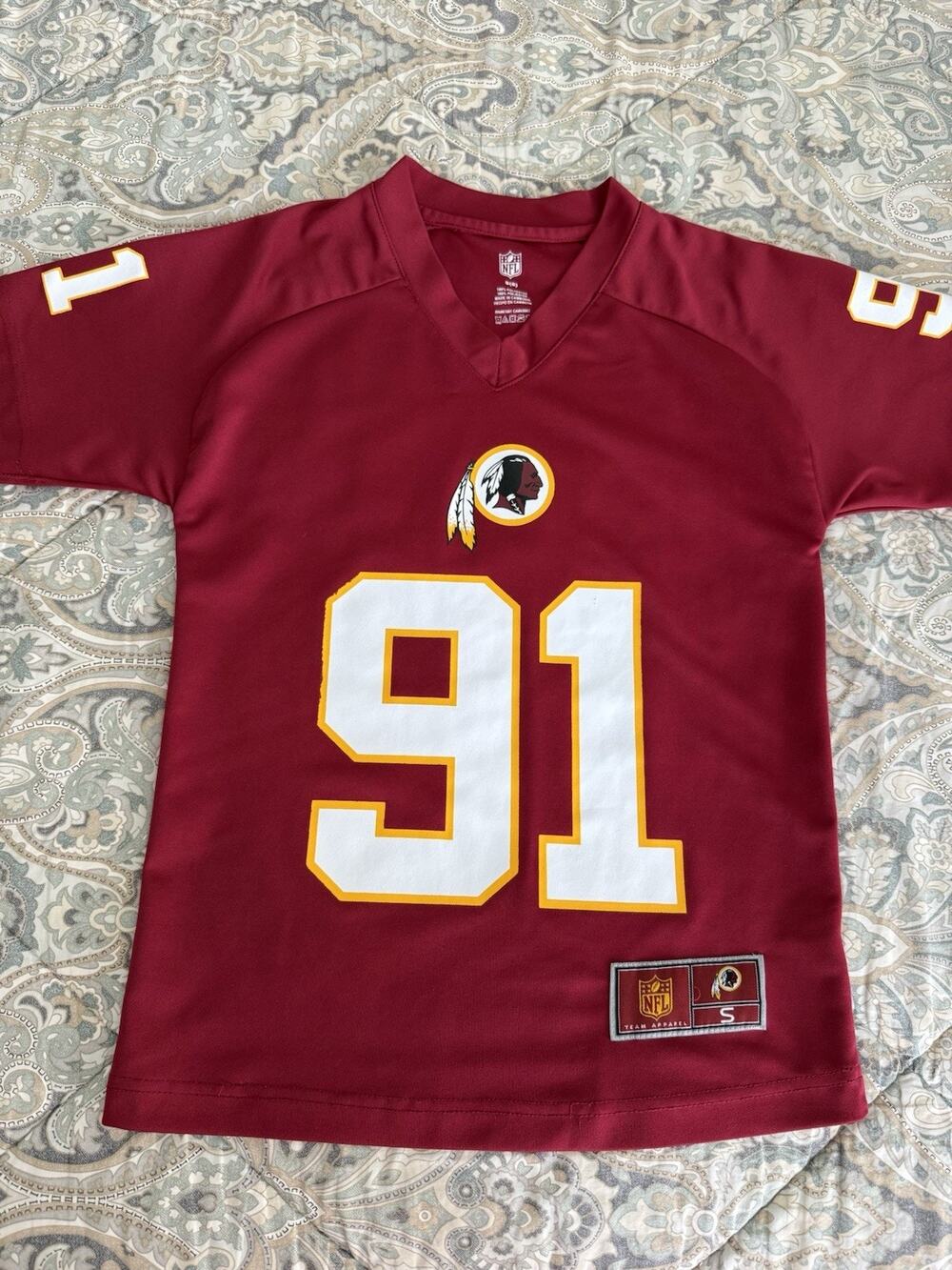 Washington Redskins Youth Jersey Size 8 #91 Ryan Kerrigan NFL Commanders